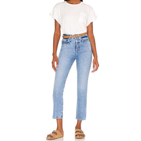 NWT Lovers + Friends Reece High Rise Slim Straight Harland Jeans Size 26 - Picture 1 of 10